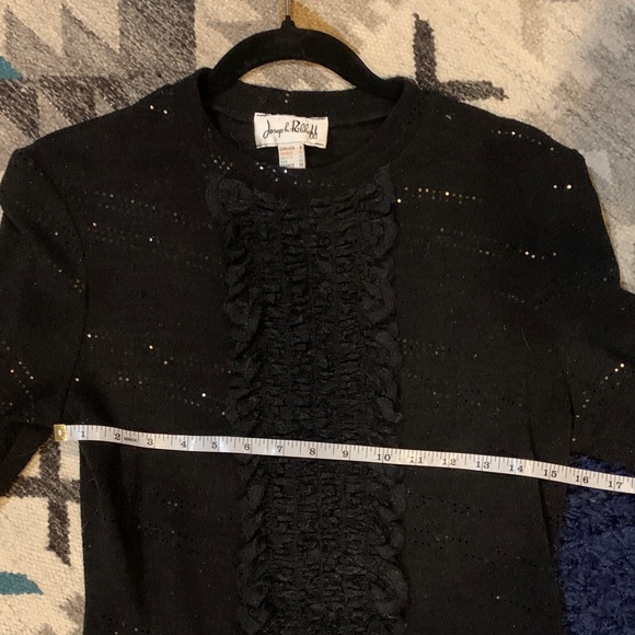 Joseph Ribkoff Black Ruffled Blouse - Picture 7 of 7